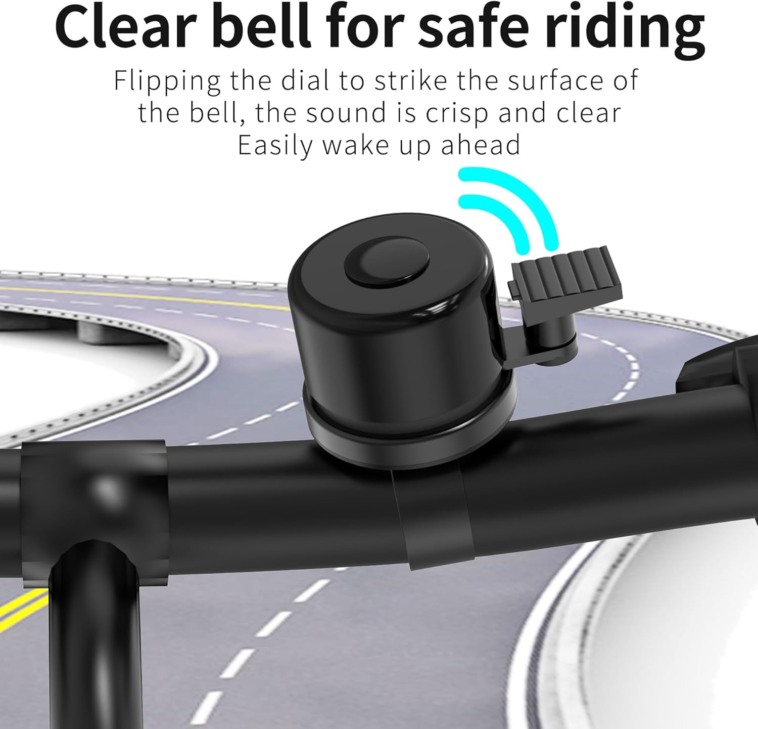 Smart Bike Tracker Bell - Hidden Anti-Theft Bicycle GPS Locator (No AirTag Needed), Works with Apple Find My, 120dB Loud Ring, Waterproof Bike Accessories for Commuters
