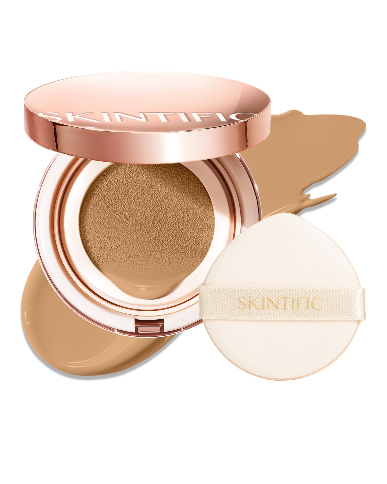 SKINTIFIC US STORE SKINTIFIC Full Coverage Cushion Foundation #03G Golden Almond