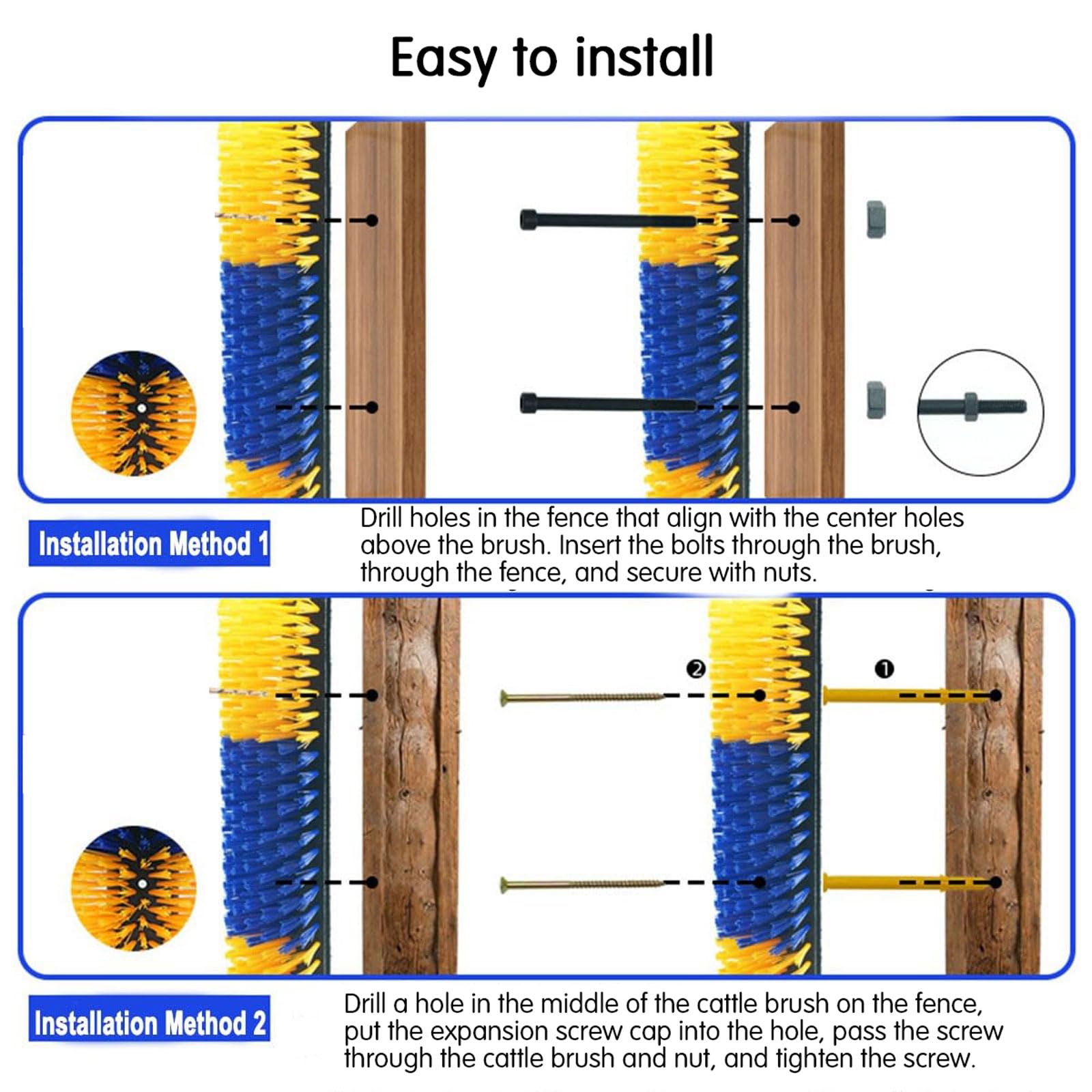 4pcs cepillo de masaje de animales de ganado,raspador semicircular Cepillos de masaje,Alivio de la Picazón de los Animales,Resistentes y Fáciles de Instalar,Mantener la Limpieza,Para Ganado De Caballo