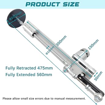 Reciprocating Linear Actuator, DC 24V Stroke 1.18-6 Gear Adjustable Telescopic Motor DIY Motor with Speed Controller and Black Suction Cup(24V150MM120RPM)