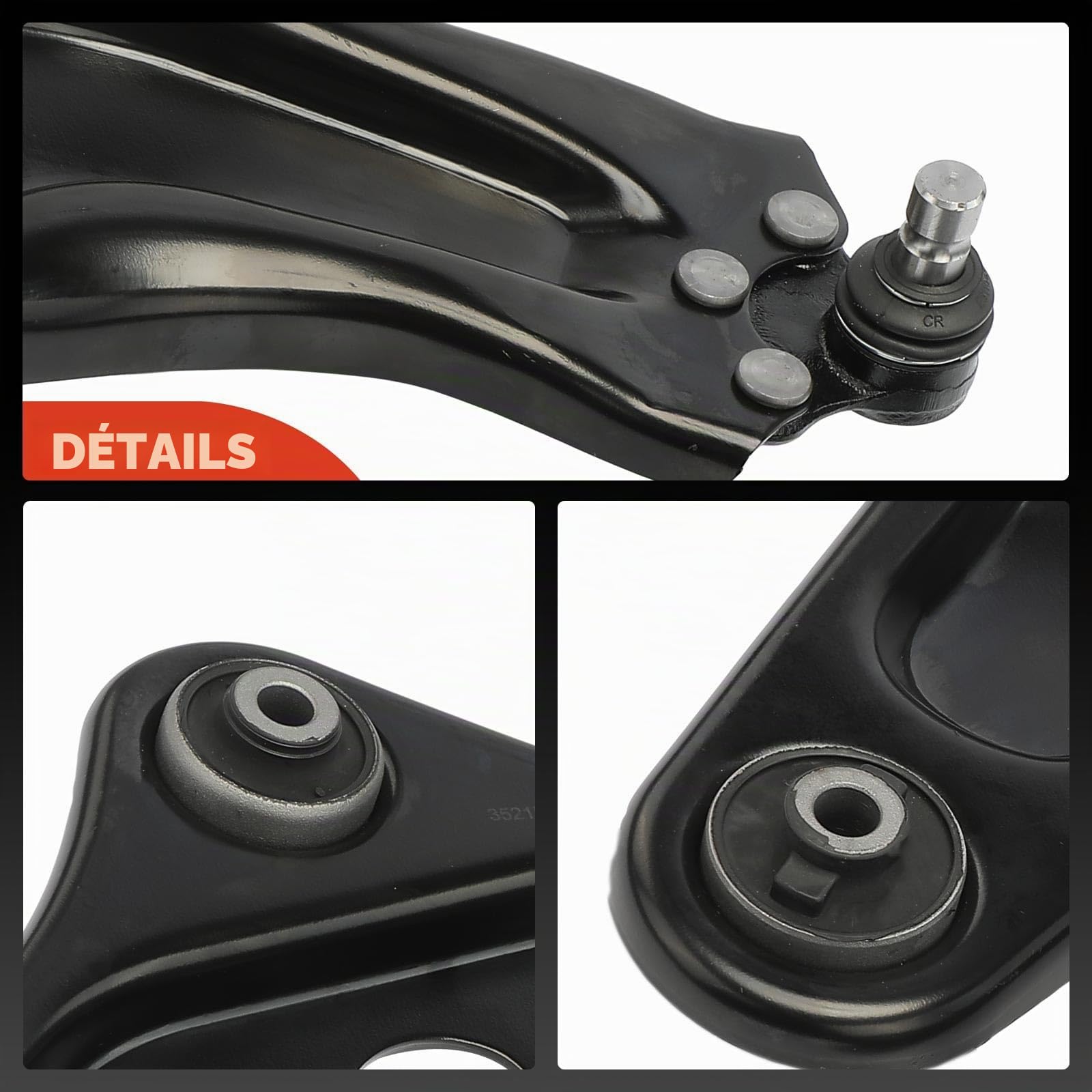 Frankberg 2x Bras de suspension triangulaire avant 3520.R7 | Compatible avec: 207 WA WC, 208 I CA CC, Berline 207, C3 Picasso SH, 207 CC WD, 207 Boîte/Hayon WA WC, 207 SO WK, C3 III SX