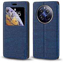 Window Leather Case for Realme 12 Pro+ 5G - Blue