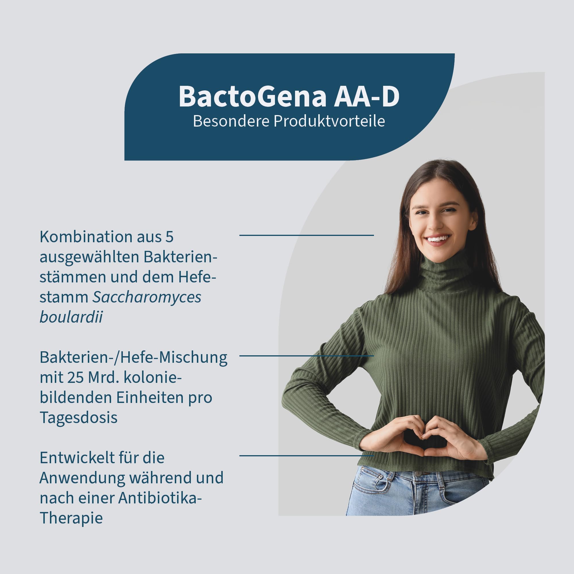 NatuGena BactoGena AA-D – 5 Stämme Bakterien-Mischung | 45 Kapseln