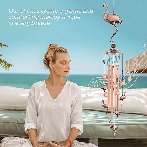 Vista 37 de Campanillas de viento de tortuga marina, regalos para mamá, abuela, mujer, decoración de patio al aire libre, con gancho en S, para interiores