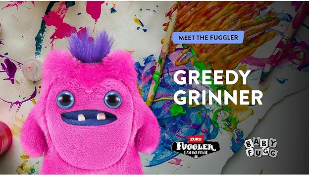 Zuru Baby Fuggs Plush Toys, 3.5 Inch Mini Monster Collectibles, Fuggler Funny Ugly Monster Stuffed Animal (Greedy Grinner)