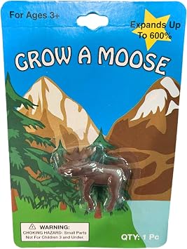 Science Water Toy Grow a Moose - Grows Up to 600% Grow Creature Add to Water