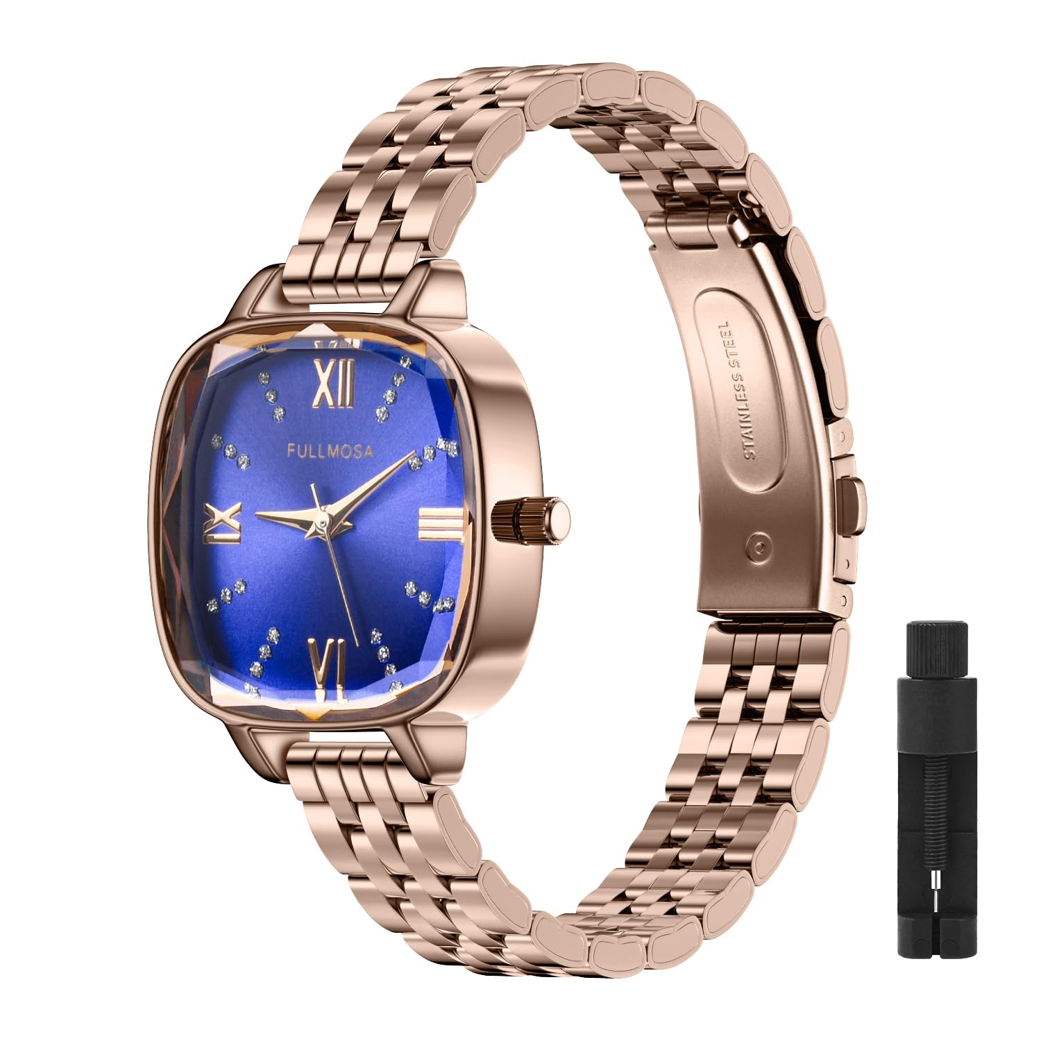 Fullmosa Women Watches Rose Gold Quadrate Dial Womens Watch for Girls Miss Ladies, Waterproof Crystal Inlay with Fashion Watch 23.0x23.0mm (B0CNPGPRC6) Amazon Price History, Amazon Price Tracker