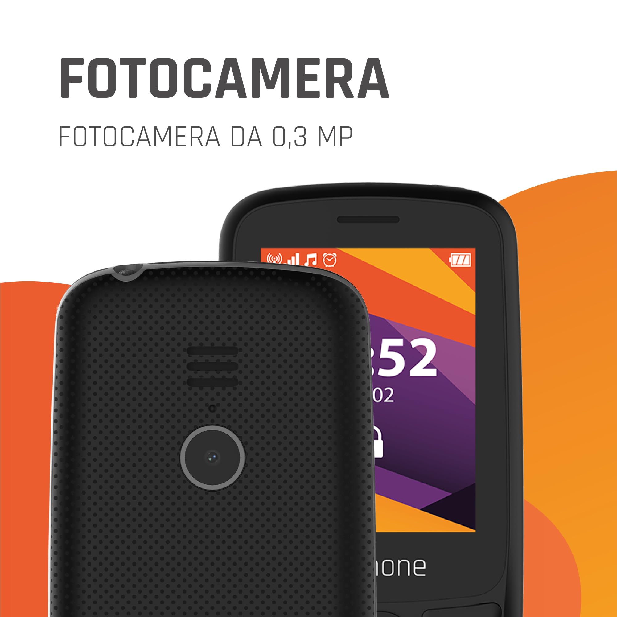 myPhone 6410 LTE, telefono cellulare 4G con display da 2,4" ampio e leggibile, grandi tasti, Dual SIM, radio FM, torcia, batteria a lunga durata