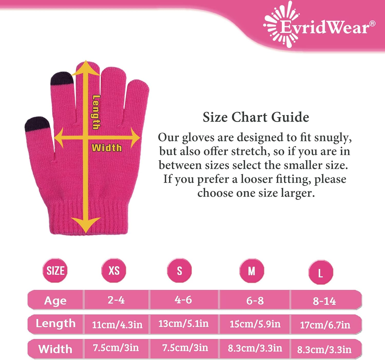 Evridwear Kids Winter Gloves, 3 Pairs Touchscreen Knitted Warm Stretch Gloves for Boys and Girls Cold Weather - Image 5