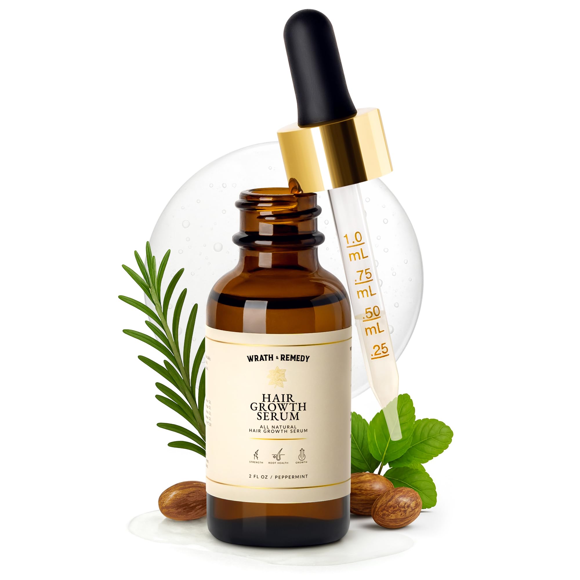 Hair Growth Serum Women & Men — USDA Organic Natural Scalp Serum (30 ml)