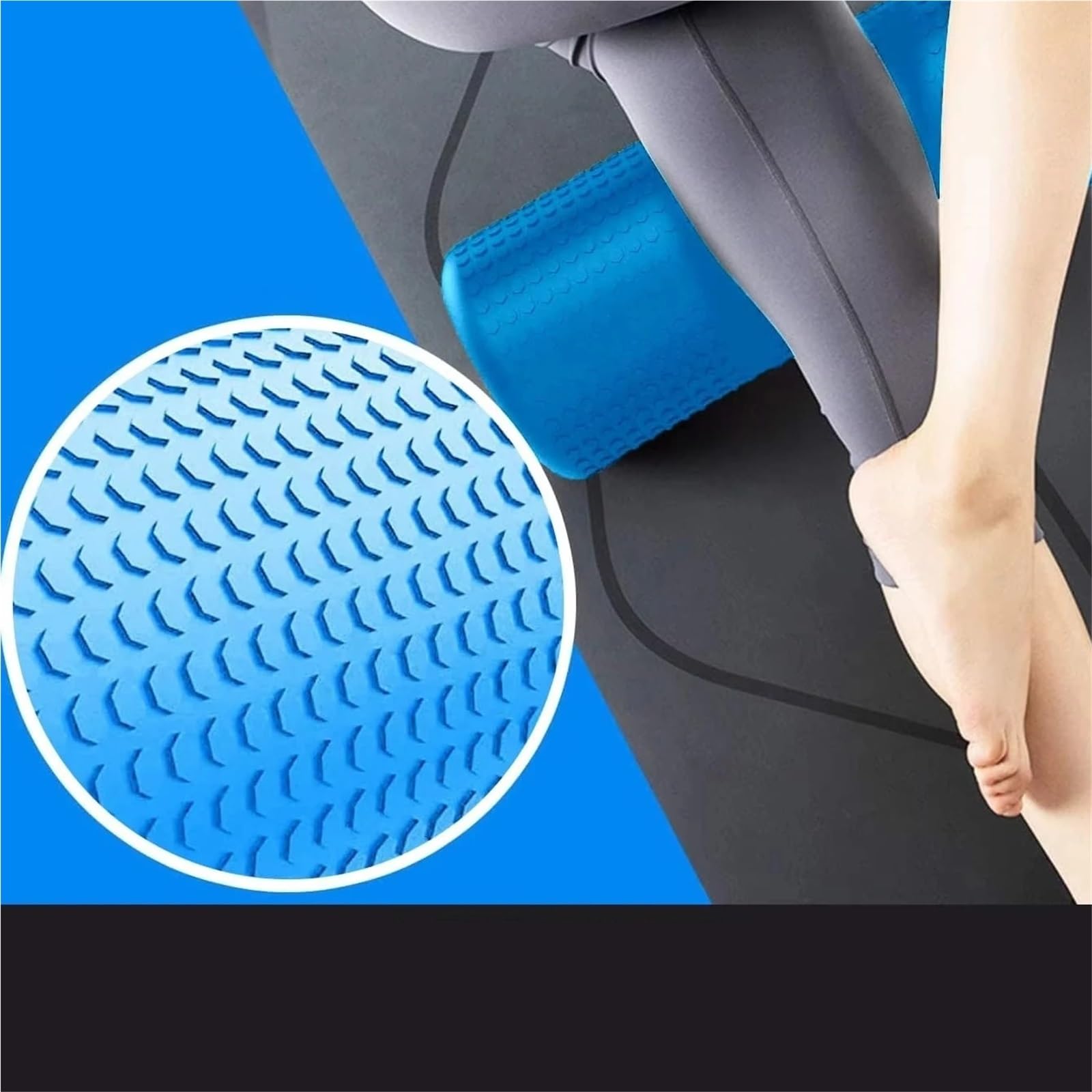 Rullo di schiuma for pilates da 2 pezzi, punto 45 cm, rullo massaggio EVA, del tessuto Per Sport(Black)