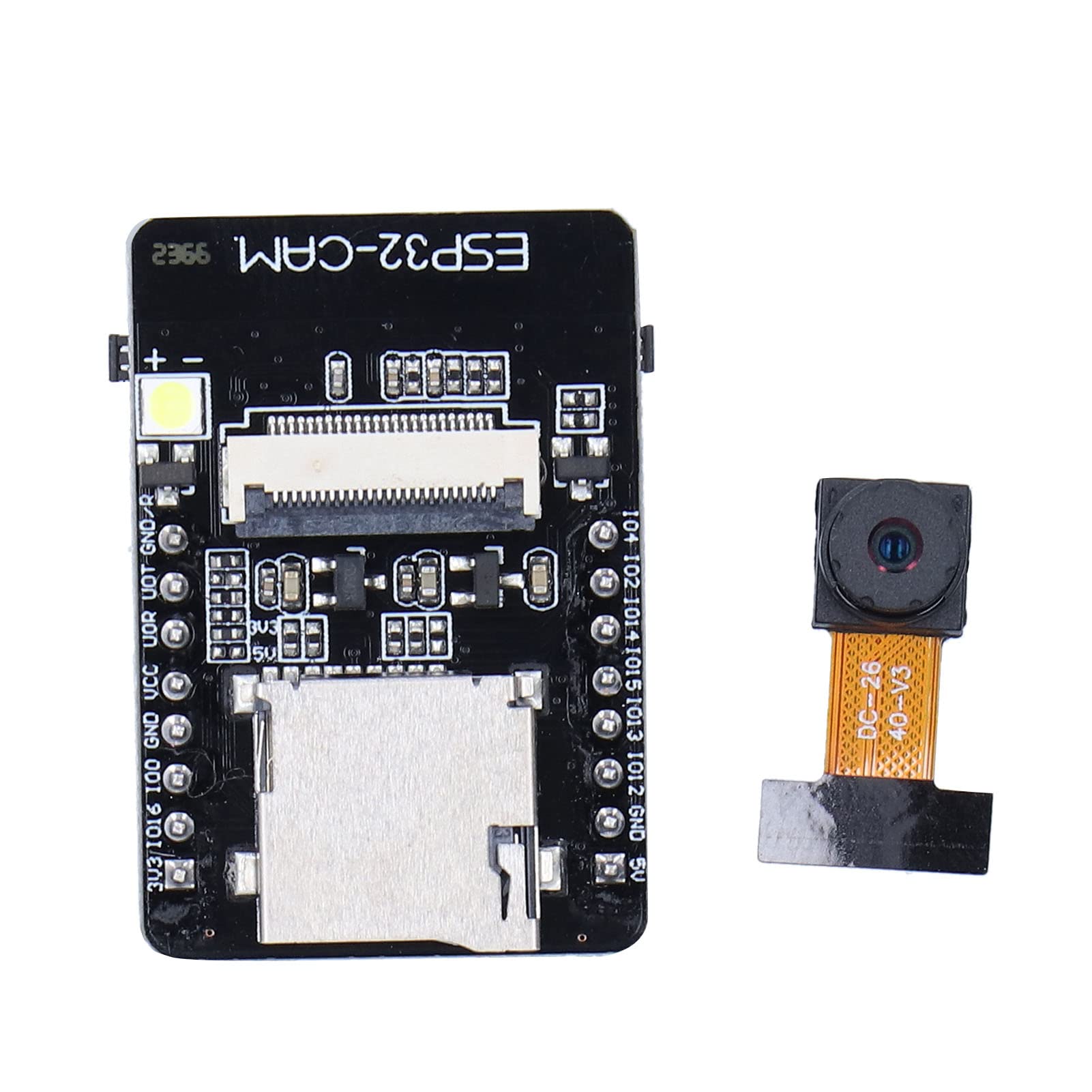 ESP32CAM Development Board, WiFi Power Driver with OV2640 OV7670 Module Receiver, Low Power Dual 32 Bit CPU for Application Processor, Support Smart Configuration