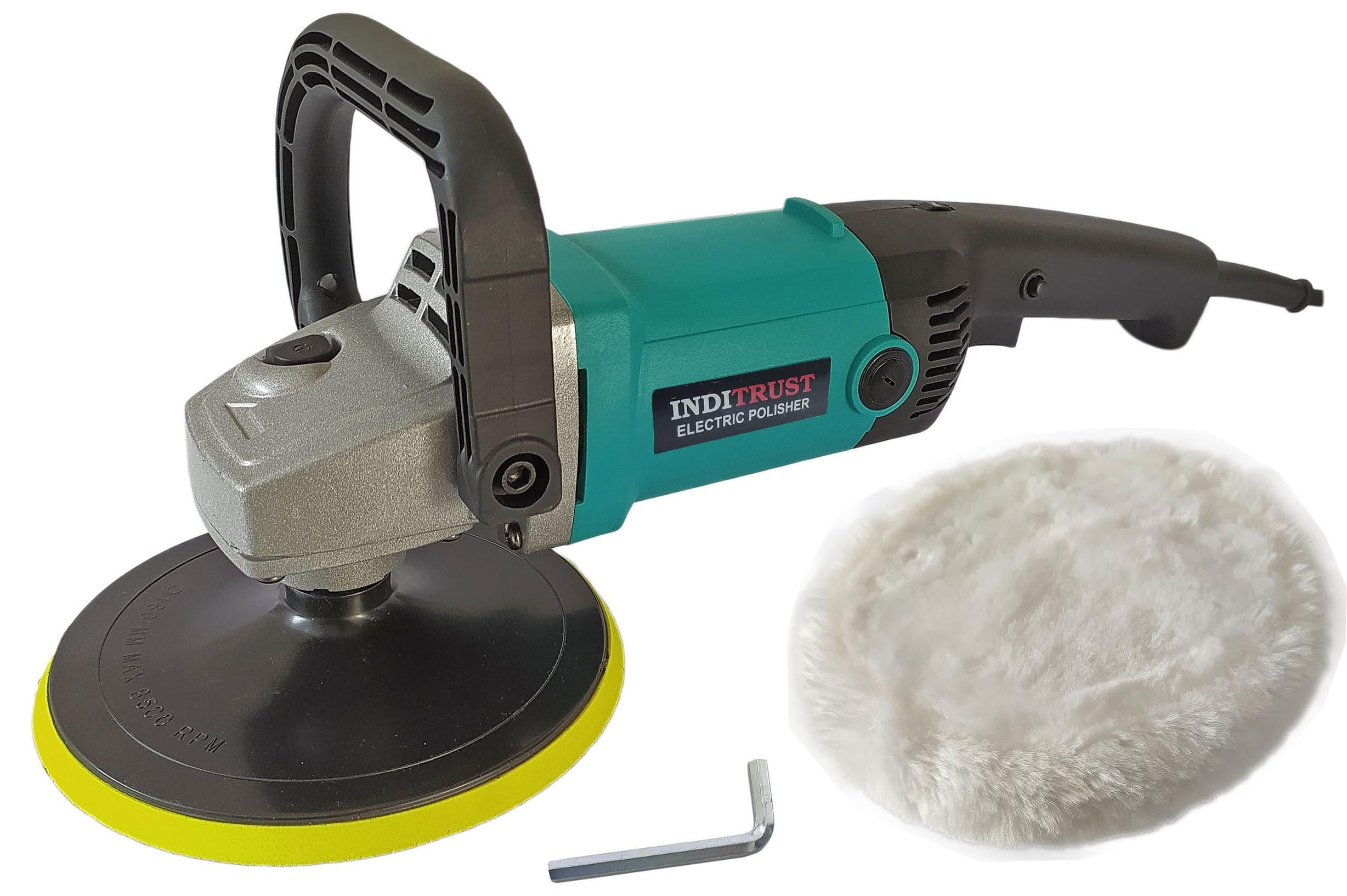 Inditrust 1500W 6 months warranty 7” Electric Car Polisher Machine Variable speed control ( 0-6 ) 100% Copper Winding with Accessories-image-26