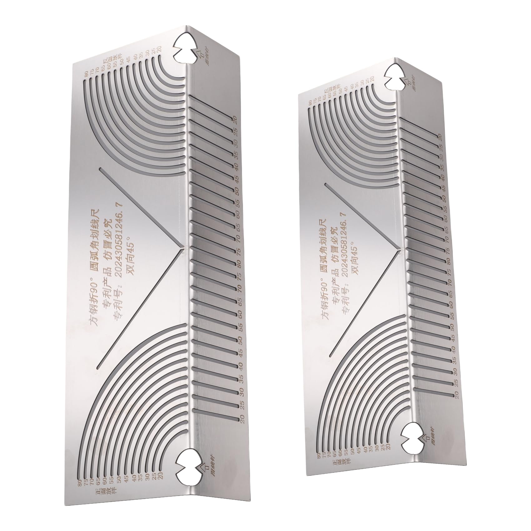 Littimoon Angle & Arc Marking Tool Square Steel Pipe Bend Steel Pipe Bend Marking Tool Welding Pipe Marking Welding Tool 2pcs