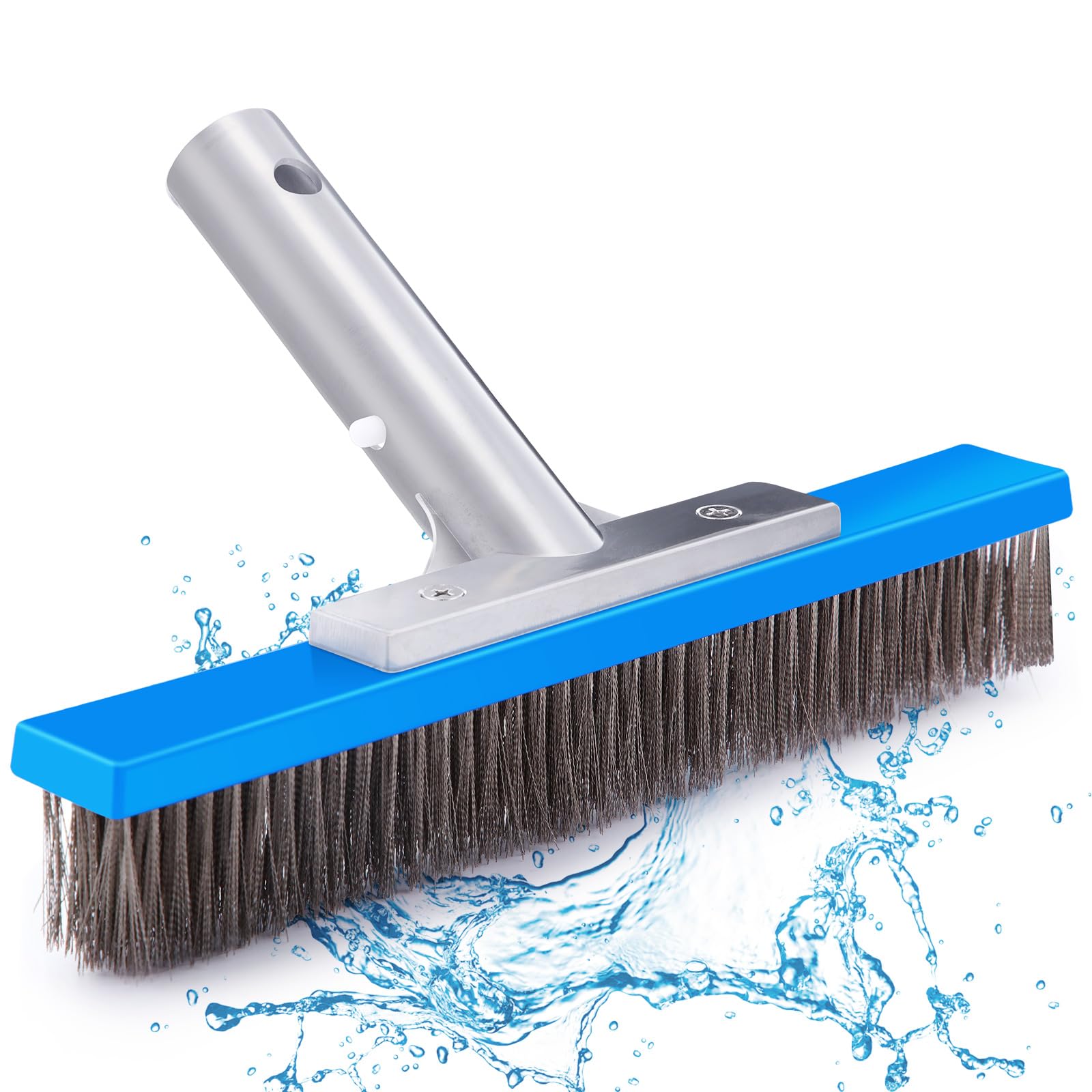 Brosse de piscine acier inoxydable Gejoy anti algues et taches