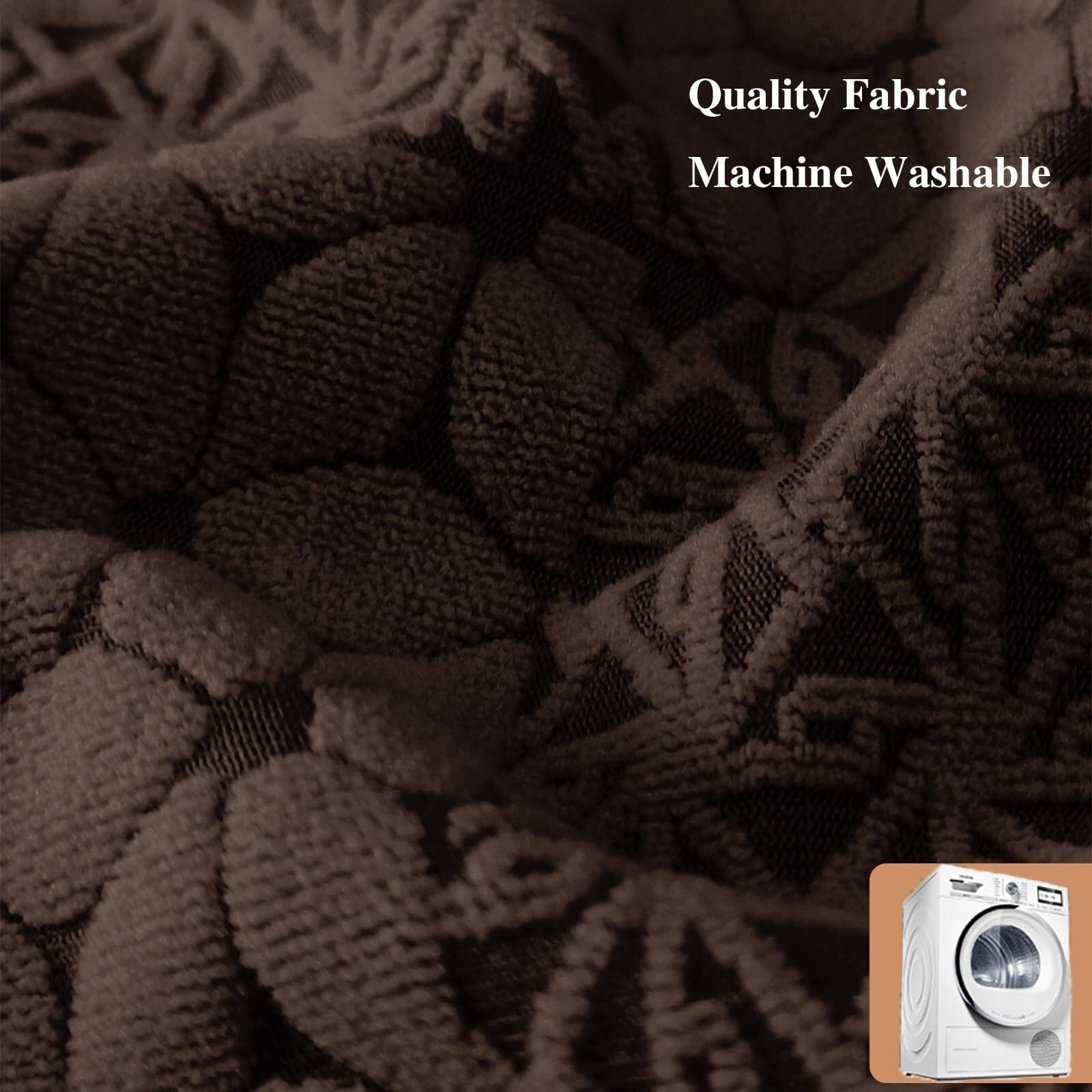 Copripoltrona Elastico Relax, Copripoltrona Relax Reclinabile Jacquard 4 Pezzi Copripoltrona Reclinabile Antiscivolo Copripoltrona Relax Rimovibili E Lavabili Per Soggiorno(Coffee Color,2 Seater)