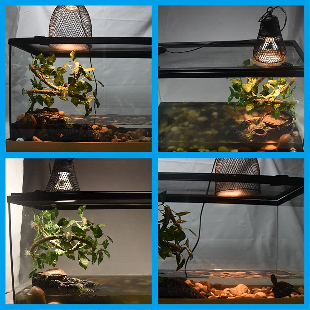 Urządzenie abażurowe, regulowana temperatura gad zwierzęta domowe, szklany pojemnik terrarium dla gospodarstw odblaskowych UVA/UVB E27 Gady, 50w
