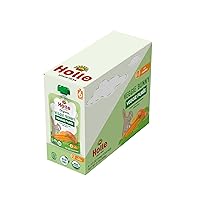 Vista 28 de Holle Bolsas orgánicas de comida para bebés, puré de plátano y llama para bebés con plátano, manzana, mango y albaricoque, (paquete de 6) bocadillos