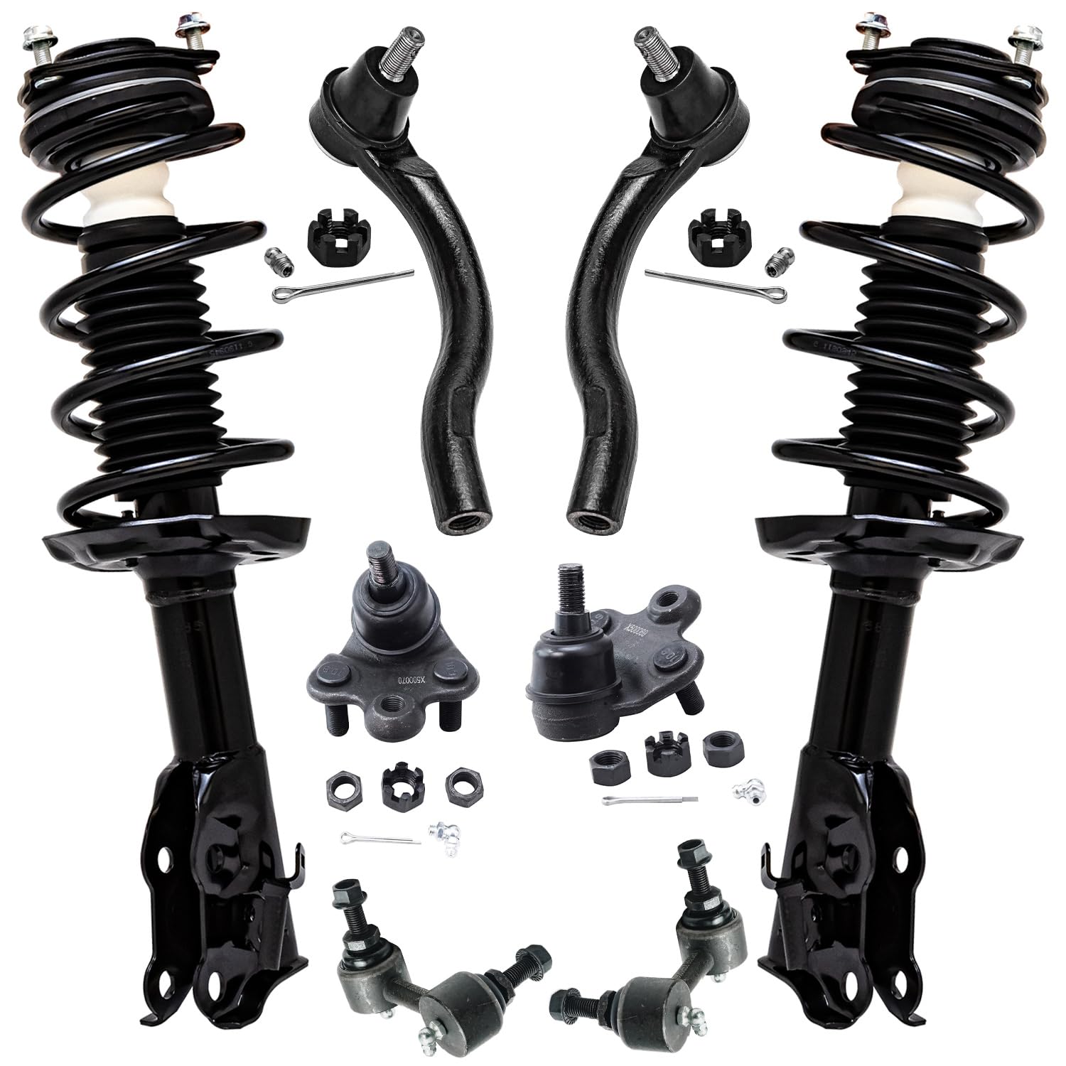 Detroit Axle - Front Struts &amp; Coil Springs Sway Bar Links 06-11 Honda Civic
