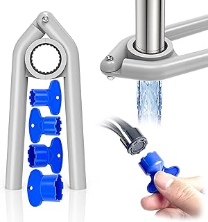 Faucet wrench, Aerator Key, Faucet Aerator removal tool, With Aerator Shell Removal Tool, Replacement Cache Aerators for Sink M 16.5, 18.5, 21.5, 24 mm Tap Aerators Flow Restrictor.