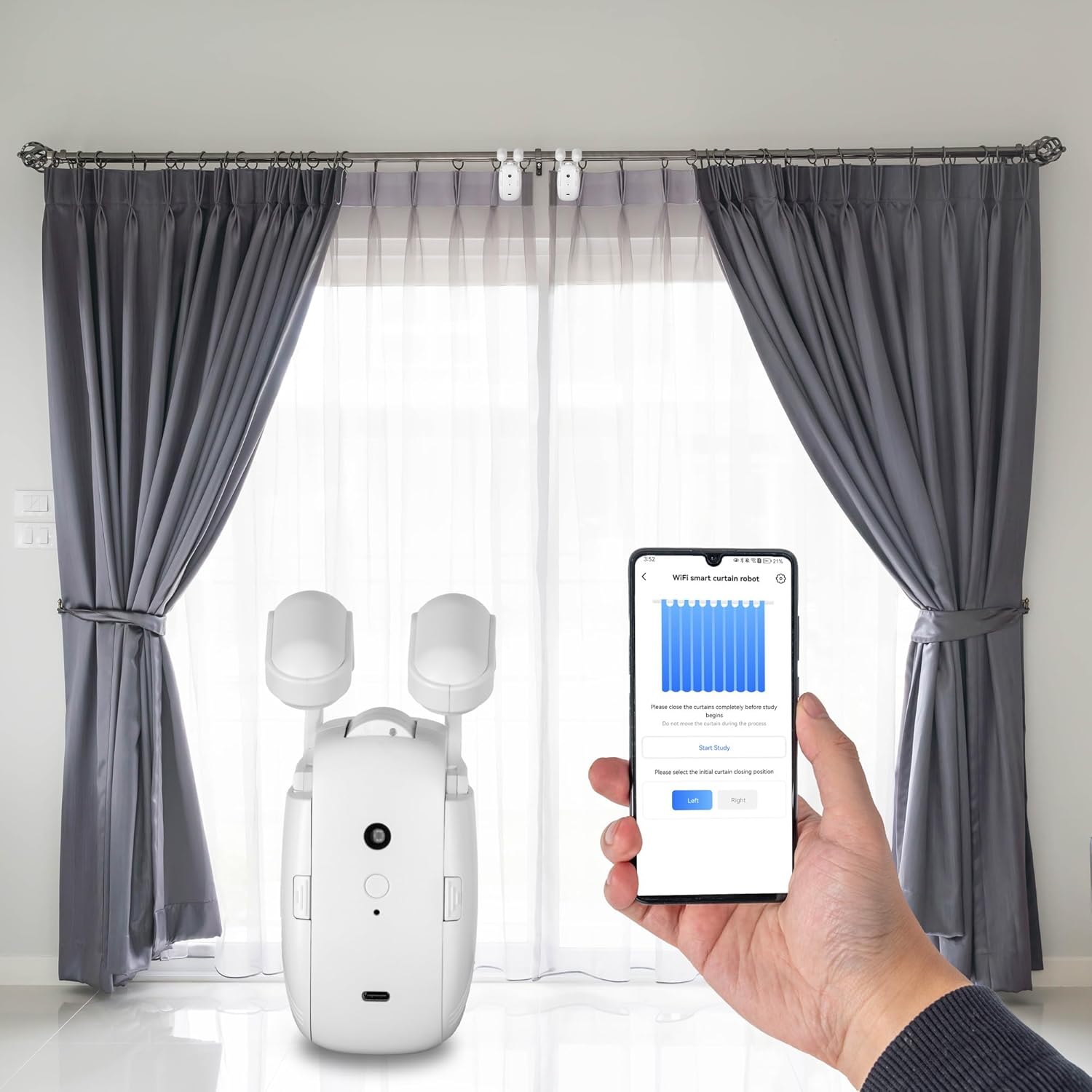 Smart Curtain Opener with Remote...