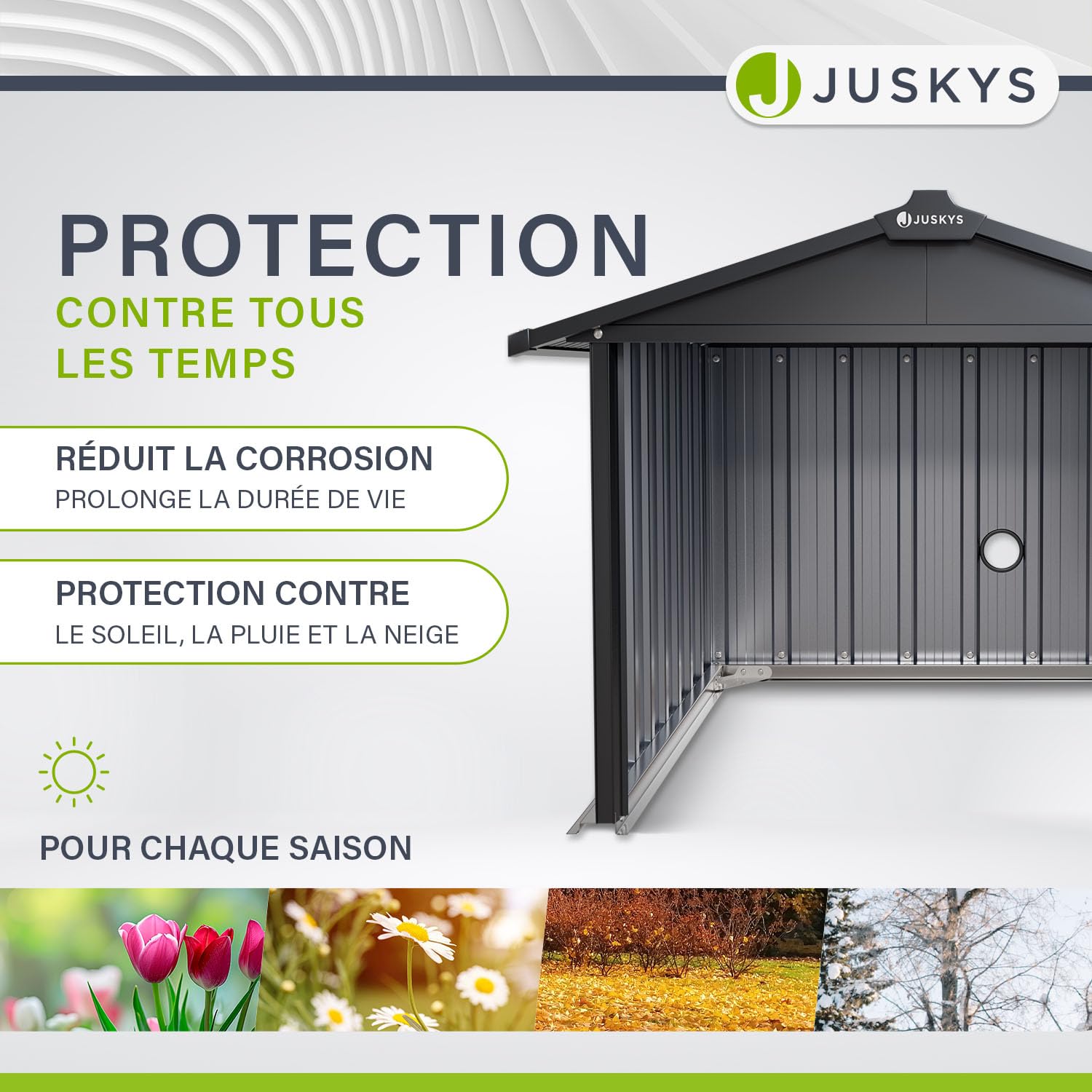 Juskys Garage en métal pour Tondeuse Robot, avec Toit à Deux pentes - 86 × 98 × 63 cm - Protection Contre Le Soleil et la Pluie pour tondeuses à Gazon - Anthracite - carport pour Tondeuse Robot