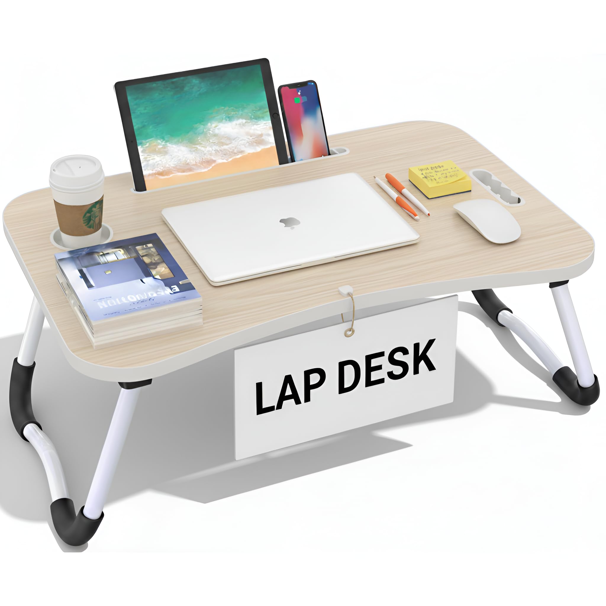 MAVOCRAFT Lap Desks for Adults - Lap Desk for Sofa & Bed Desk - 23 x 15 Lap Tables for Adults & Kids - Suitable Tablet and Laptop Stand for Bed -