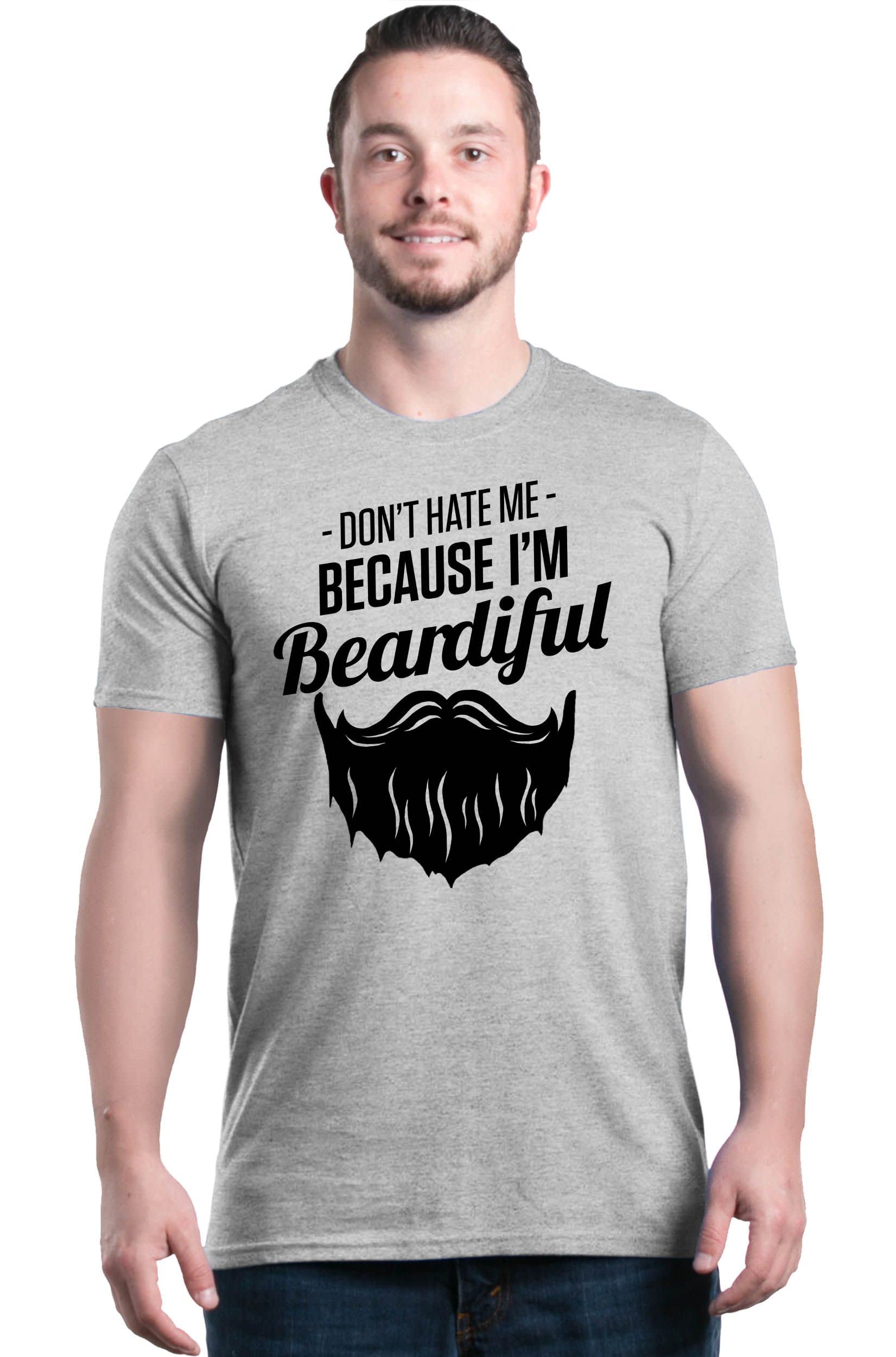 shop4ever® Camiseta divertida con texto en inglés "Don't Hate Me Because I'm Beardiful"