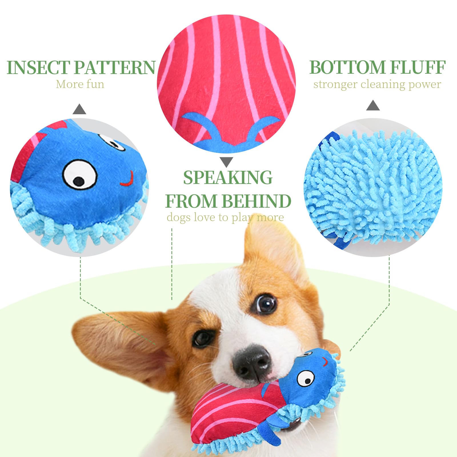 Godneei 2Pcs Interactive Dog Toys Indestructible, Sturdy Dog Chew Toys, Squeaky Dog Toy with Sounding Ball - Image 4