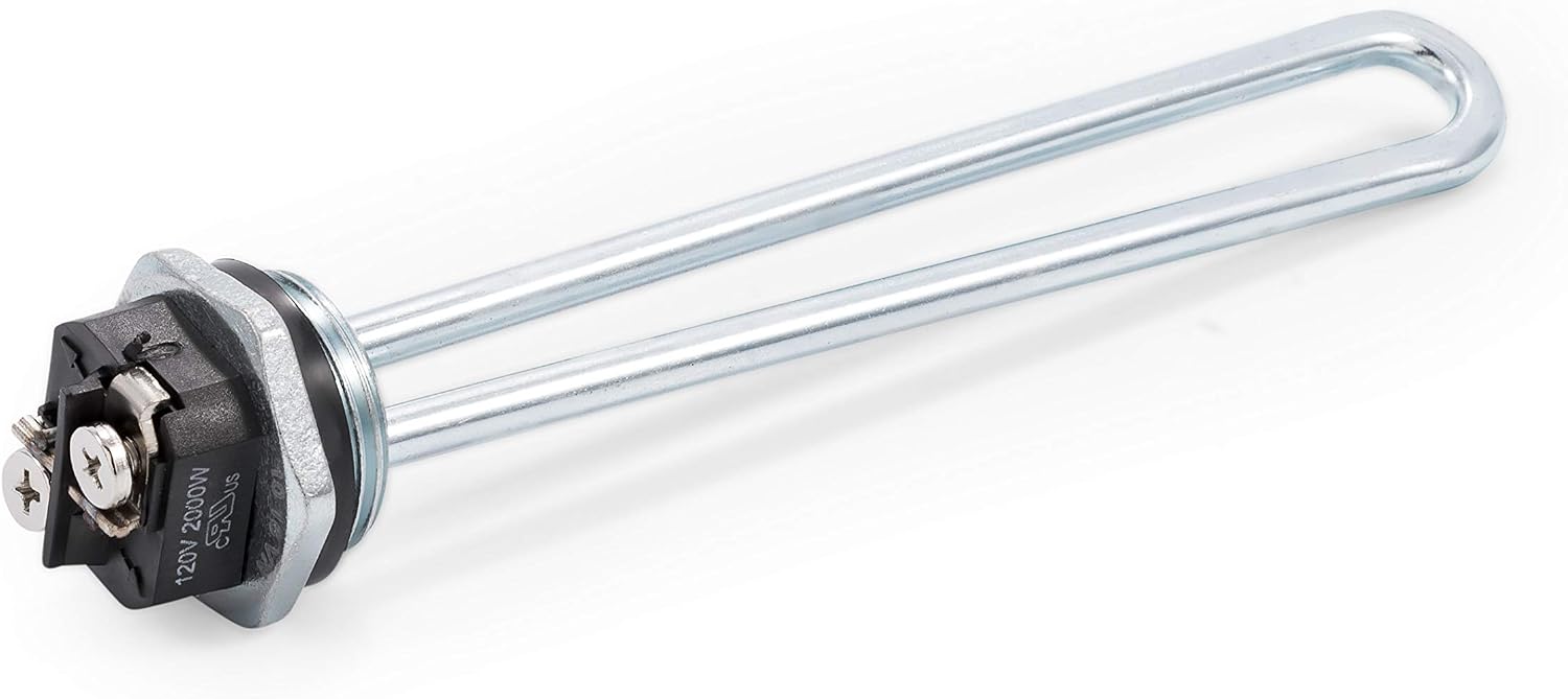 Camco 2000W/120V Screw-In Water Heater Element | Features a High Watt Density Design, a 1-11 ½-inch NPSM Steel Bushing, and is Compatible with Most Water Heaters (02203)
