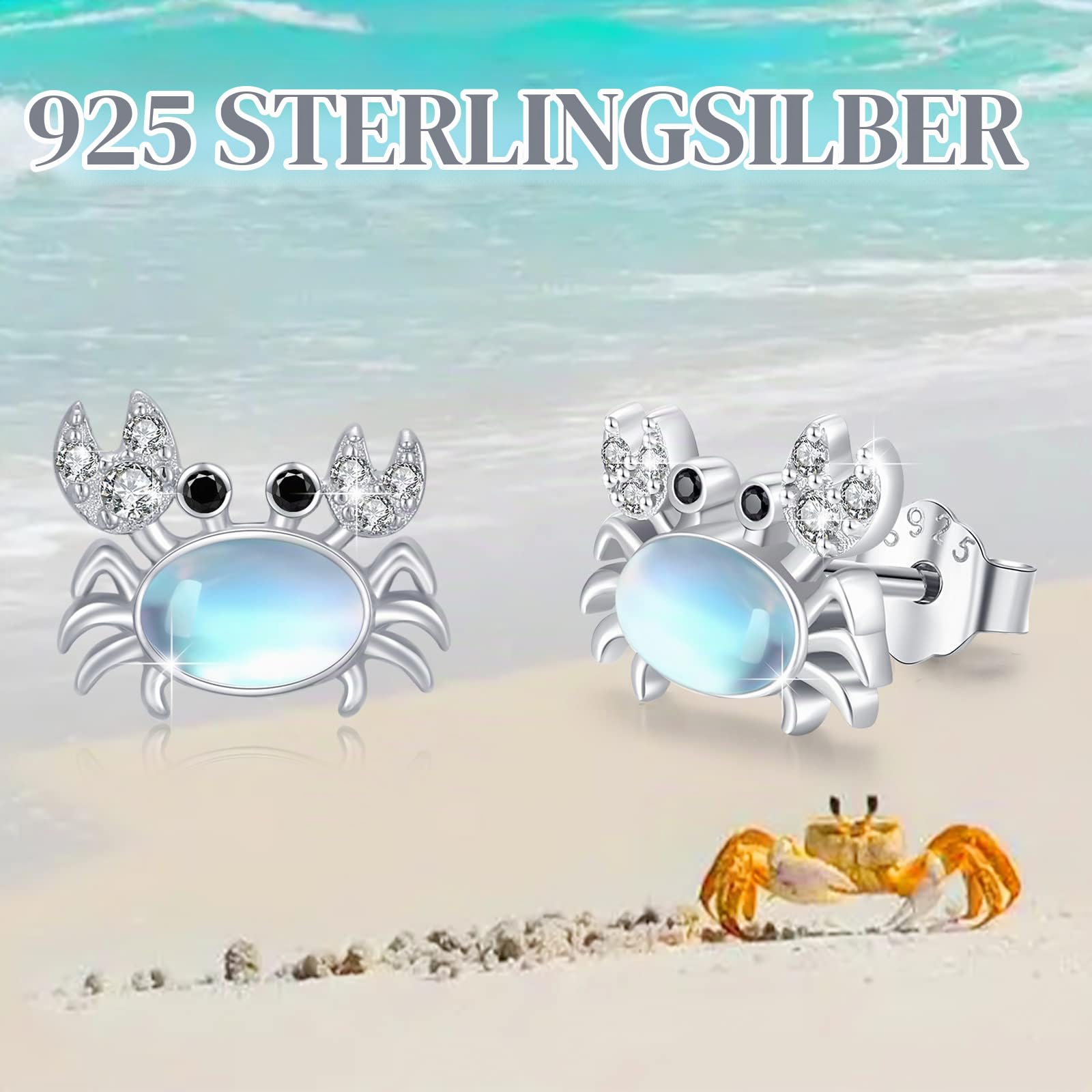 Meerestiere Ohrringe 925 Sterling Silber Wal Octopus Schildkröte Krabben Delphin Orca Wal Ohrstecker Meerestiere Schmuck Geschenke für Frauen