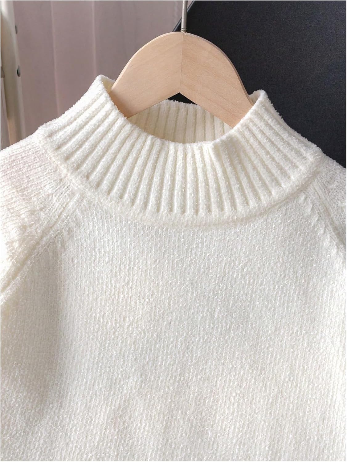 SweatyRocks Girl's Mock Neck Sweaters Long Sleeve Casual Knit Pullover Jumper Tops - Image 3