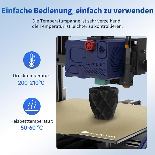ANYCUBIC PLA Filament 1.75mm Schwarz, Wiederverwendbare Spule PLA, 1KG 3D Drucker Filament, Vakuumverpackung, Intelligente Identifikation - 5