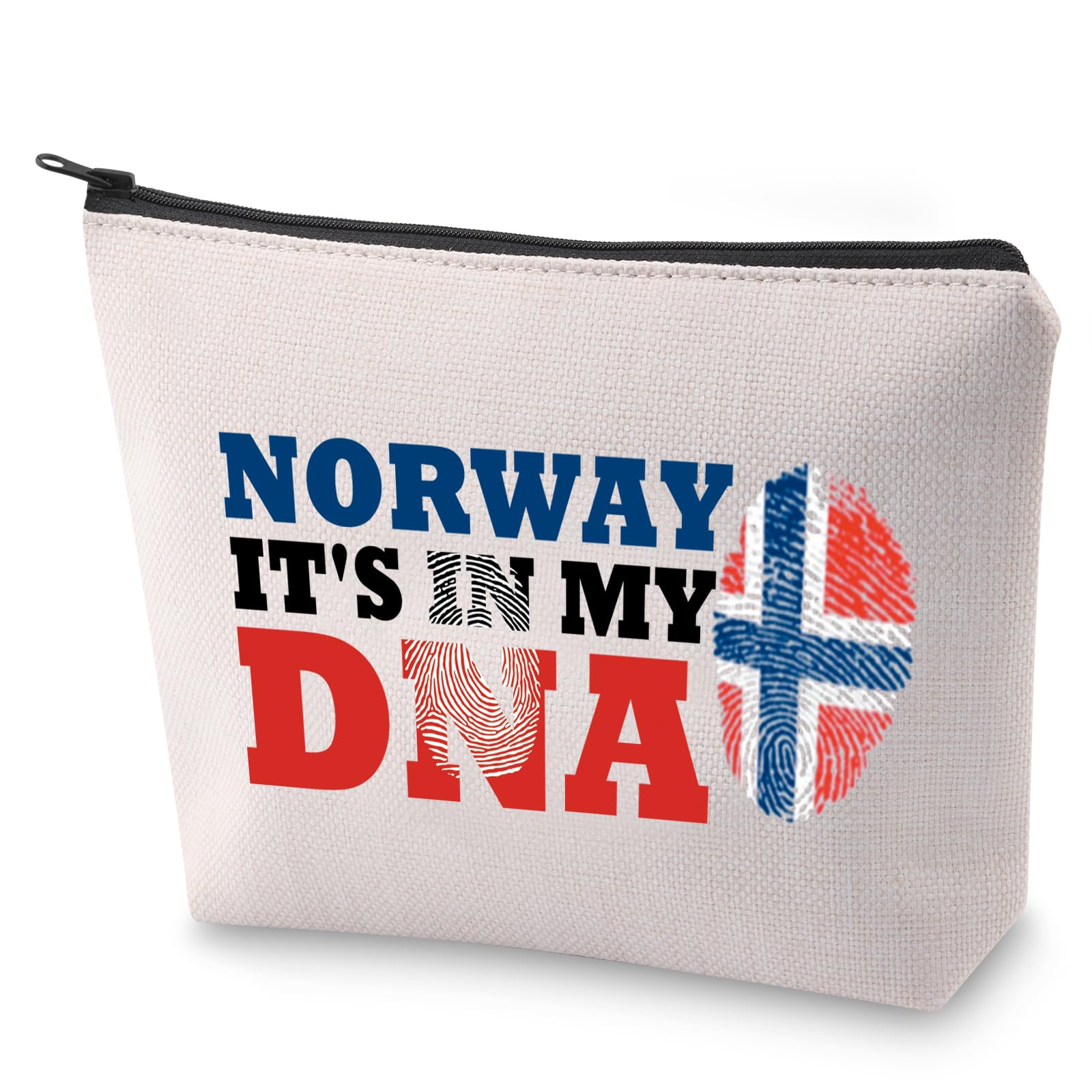 Norway Flag Cosmetic Bag Norway Native Gift Norway It's in My DNA Traveling Makeup Bag Best Neighbor Gift (Norway DNA)