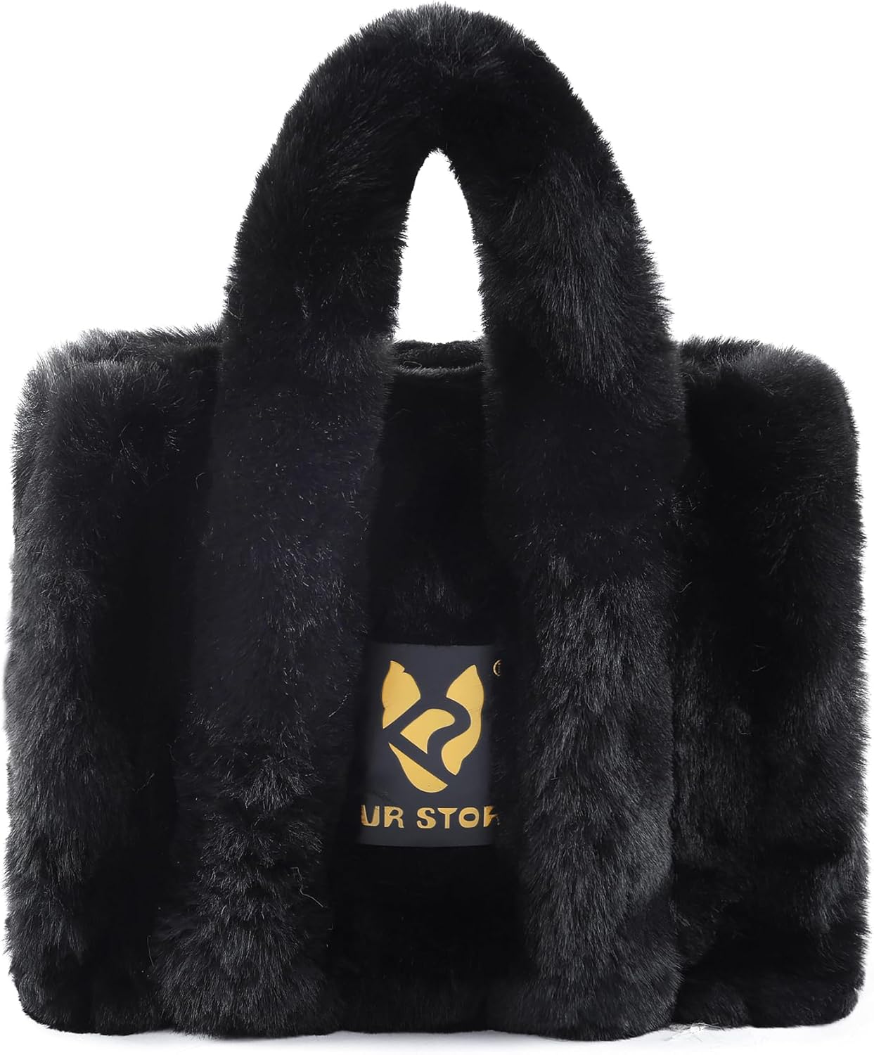 Women Large Tote Bag Faux Fur Purses Plush Handbag Fuzzy Shoulder Bag Big Capacity