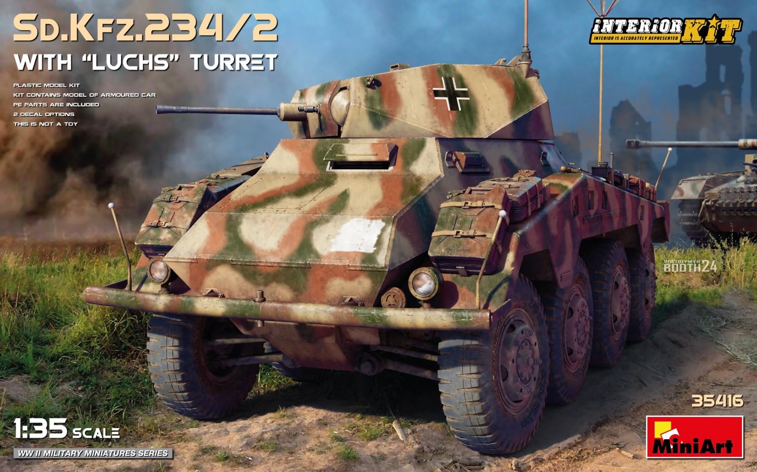 (MIN35416) - Miniart 1:35 - SD.Kfz.234/2 with 'Luchs' Turret (INT Kit)