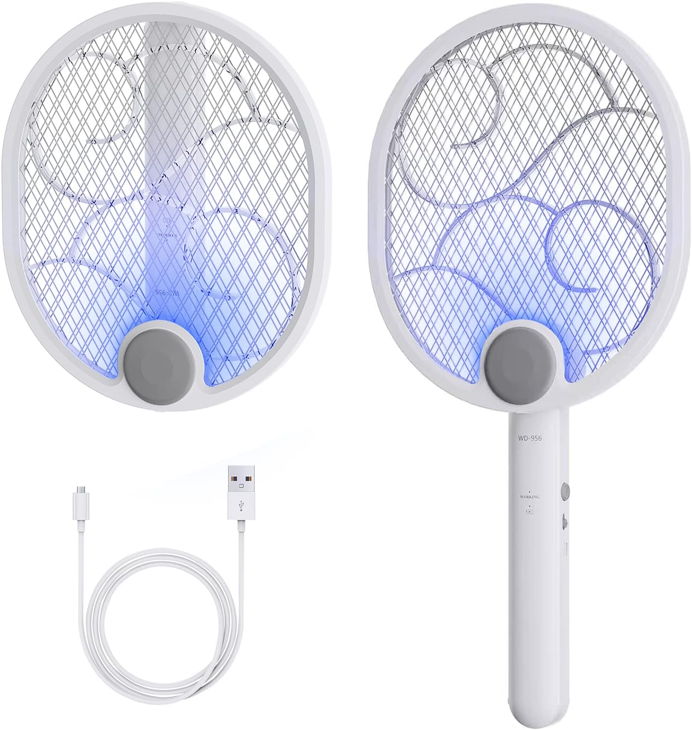 Lukasa Elektrische Fliegenklatsche Extra Stark,2 In 1 3000V USB - Foto 14