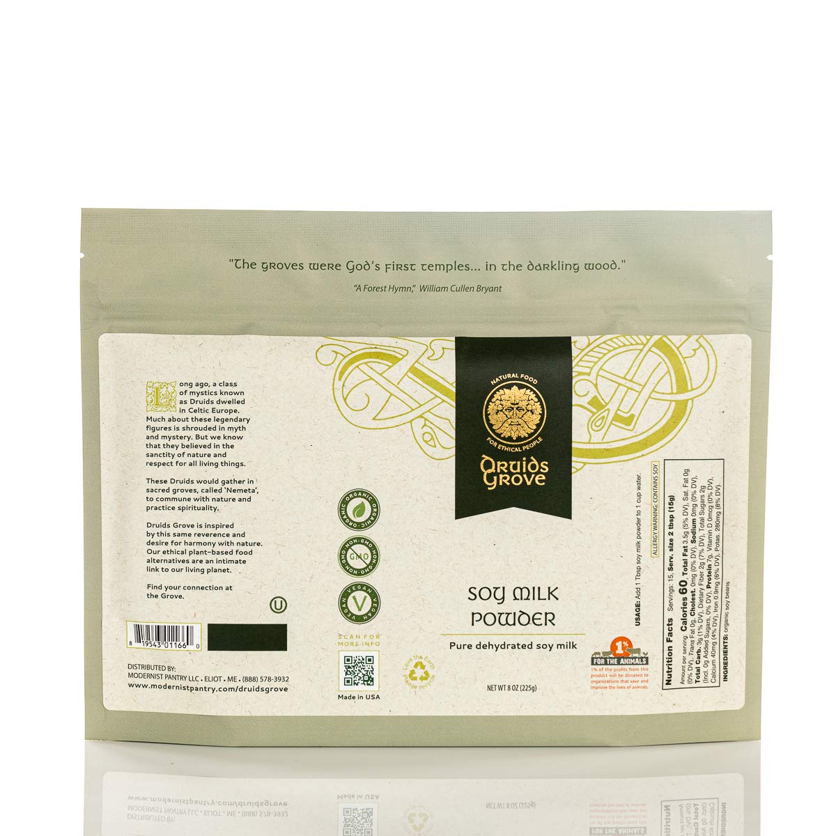 Druids Grove Organic Soy Milk Powder Vegan Non Gmo Gluten