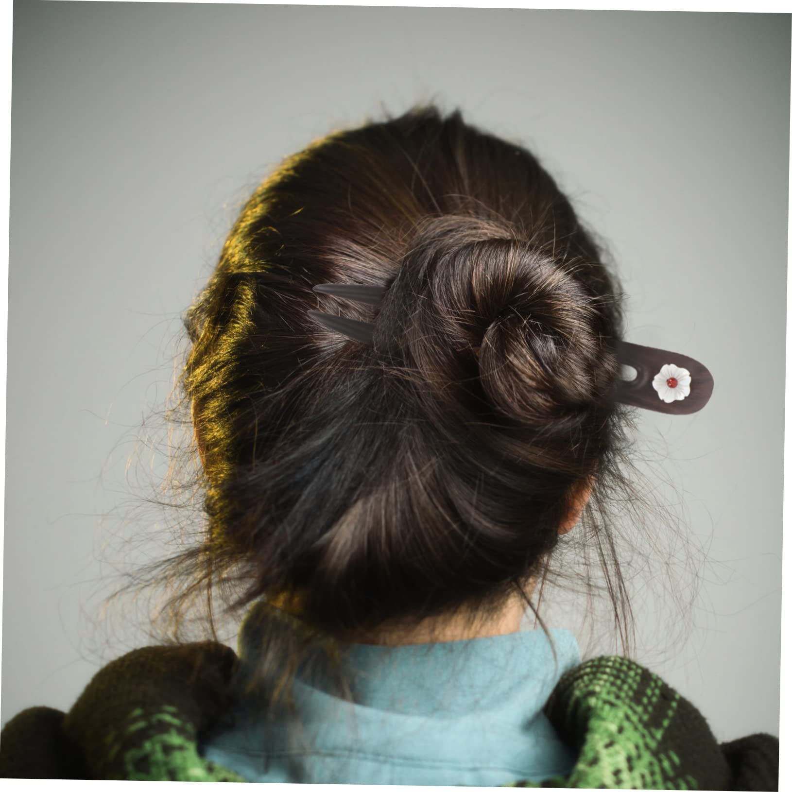 MAGICLULU 4 Piezas horquilla en forma u pelo antiguo palillos pelo pasador pelo japonés pasadores pelo palo pelo madera palitos para el cabello las flores sombrerería Japón