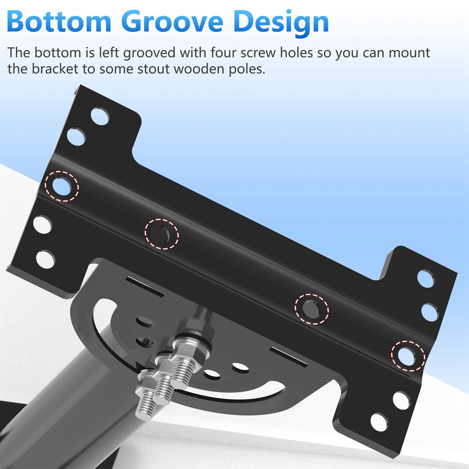 Monture Gen 3, Support de Toit Compatible avec la Parabole Standard V3 Longue Fixation Murale Monture sur Mât avec Adaptateur de Tuyau