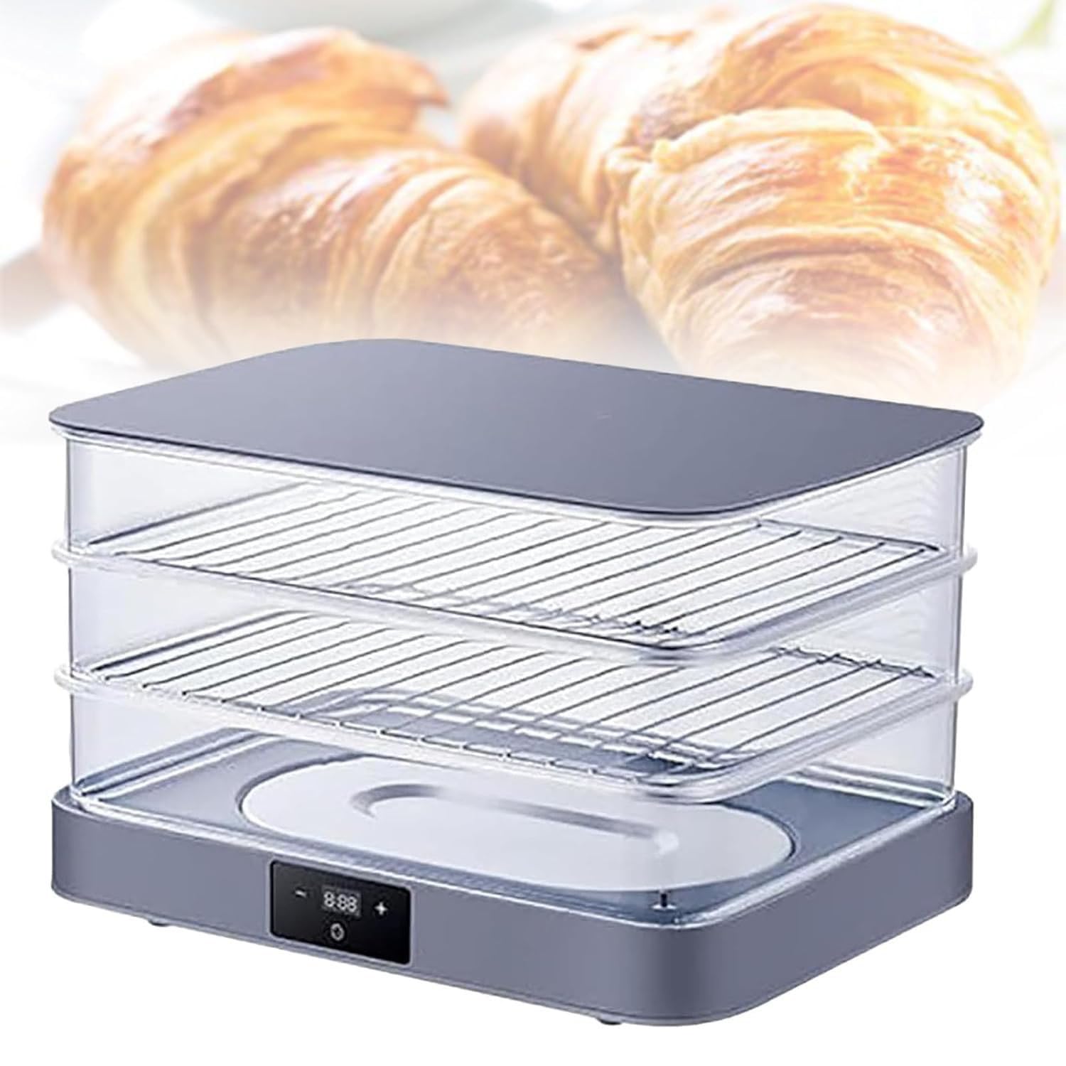 40L Home Bread Proofing Box Electric Dough Proofer Machine, 450mmx330mm Large Size Inner Cavity, with Adjustable Temperature, Timing and Humidity Control for Even Fermentation