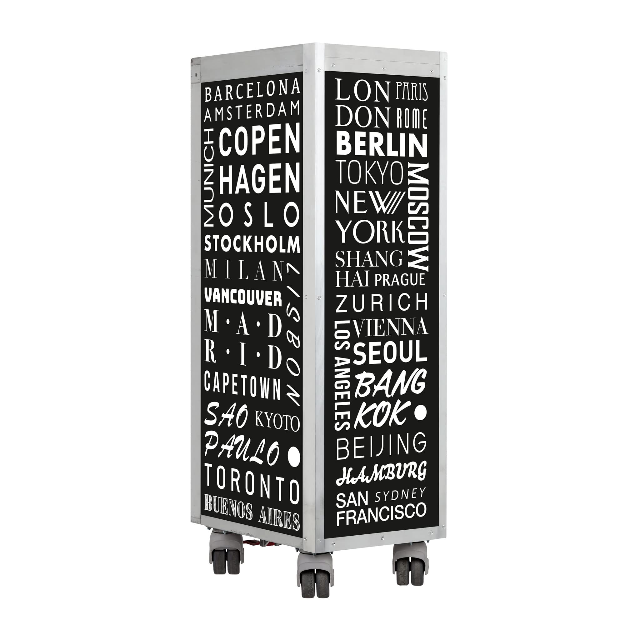 Bartrolley Cosmopolitan Schwarz - Original Flugzeugtrolley Als Hausbar