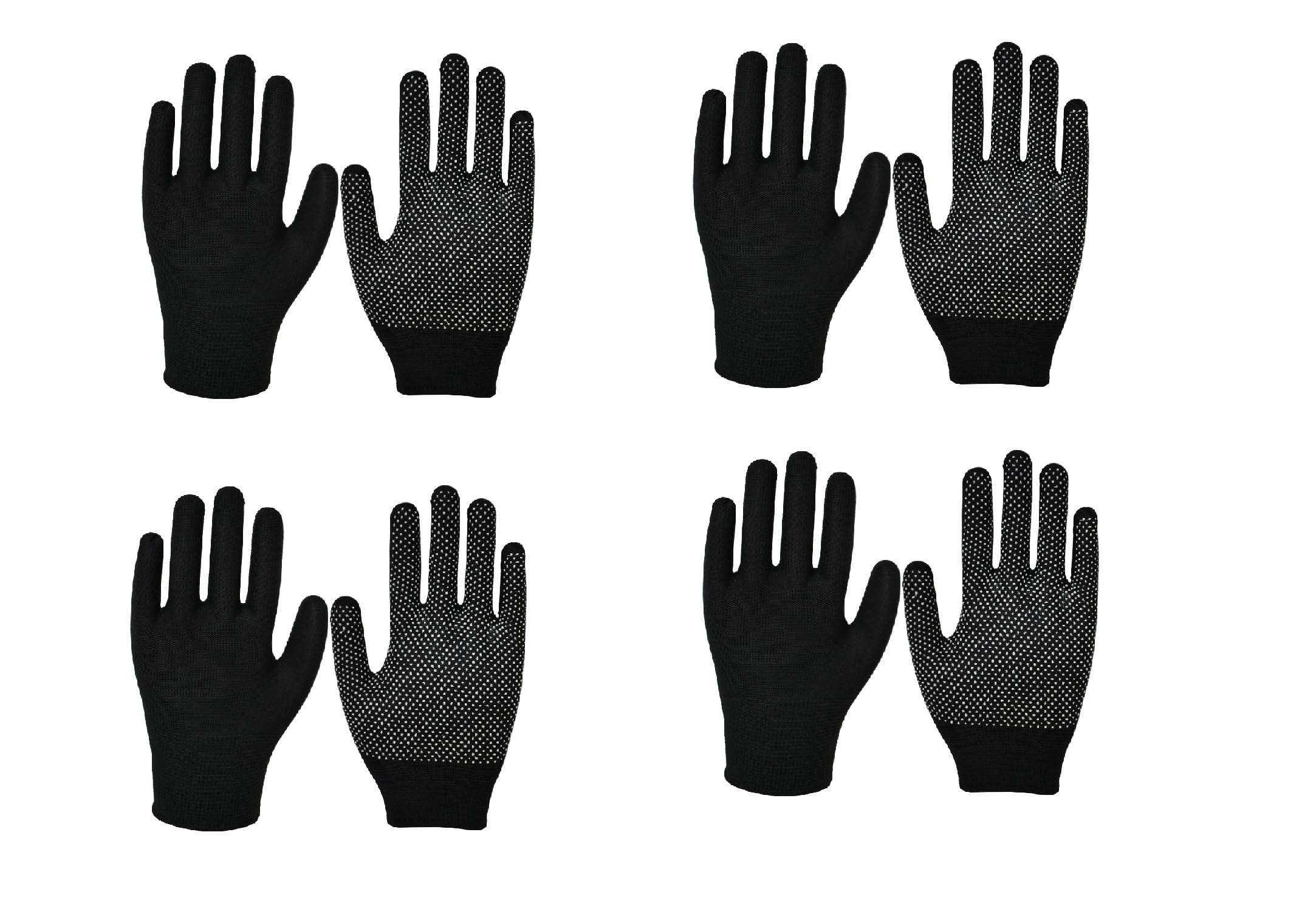 Golden Beads Unisex Black 2 Pairs Adult Fingerless Or Full Finger Magic Rubber Grip Gripper Driving Gloves From Undercover (4)