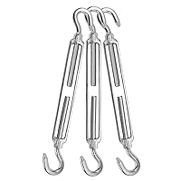 Vista 38 de 3 piezas tensor M5 de ojo a ojo de acero inoxidable 304, tensor de cable de alambre de tensión de alta resistencia para barandilla de cable, kit