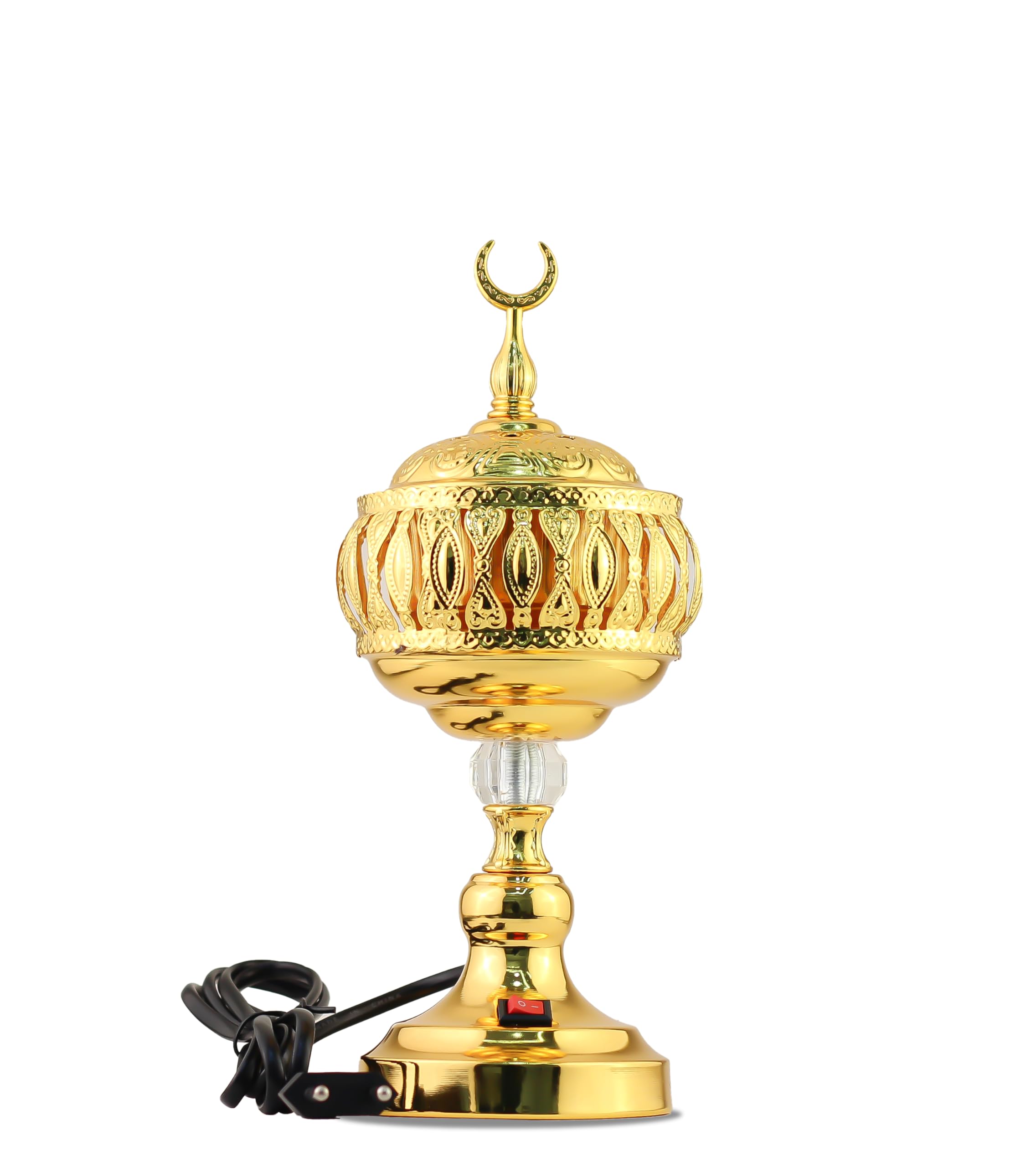 Arabian Electric Incense Burner Metal Vintage Arabic Burner - Middle Eastern Incense Holder, Electric Bakhoor Burner Suitable for Arabian Oud, Home & Hotel Decor (Style 13)