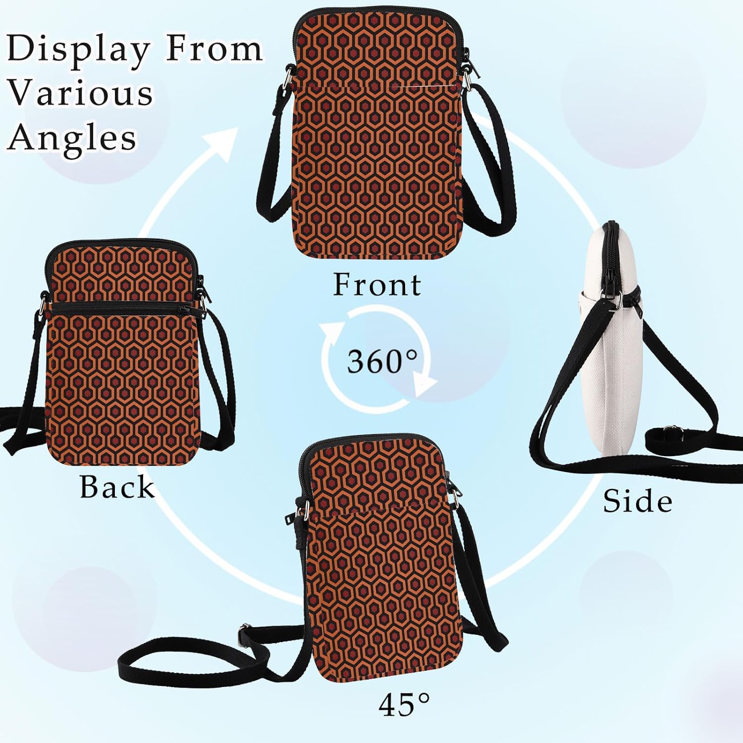 BWWKTOP Overlook Hotel Crossbody Bag Horror Movie Inspired Gifts Overlook Hotel Messenger Bag Haunted Hotel Shoulder Bags - Image 5