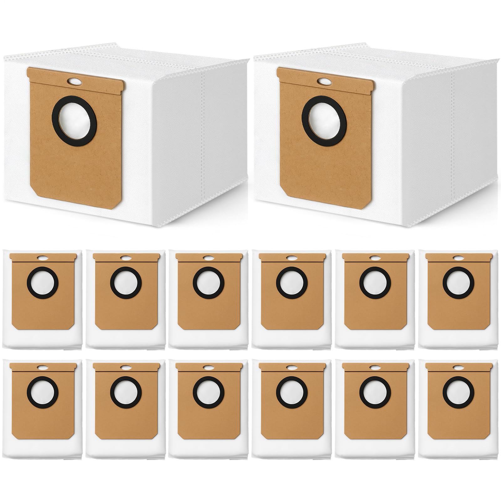 14 Pack Vacuum Bags for Eufy, Replacement Dust Bags for Eufy L60, L60 Hybrid, L50 Series Robot Vacuum, Large Capacity Disposable Dust Bags Up to 60 Days Hands Free Cleaning