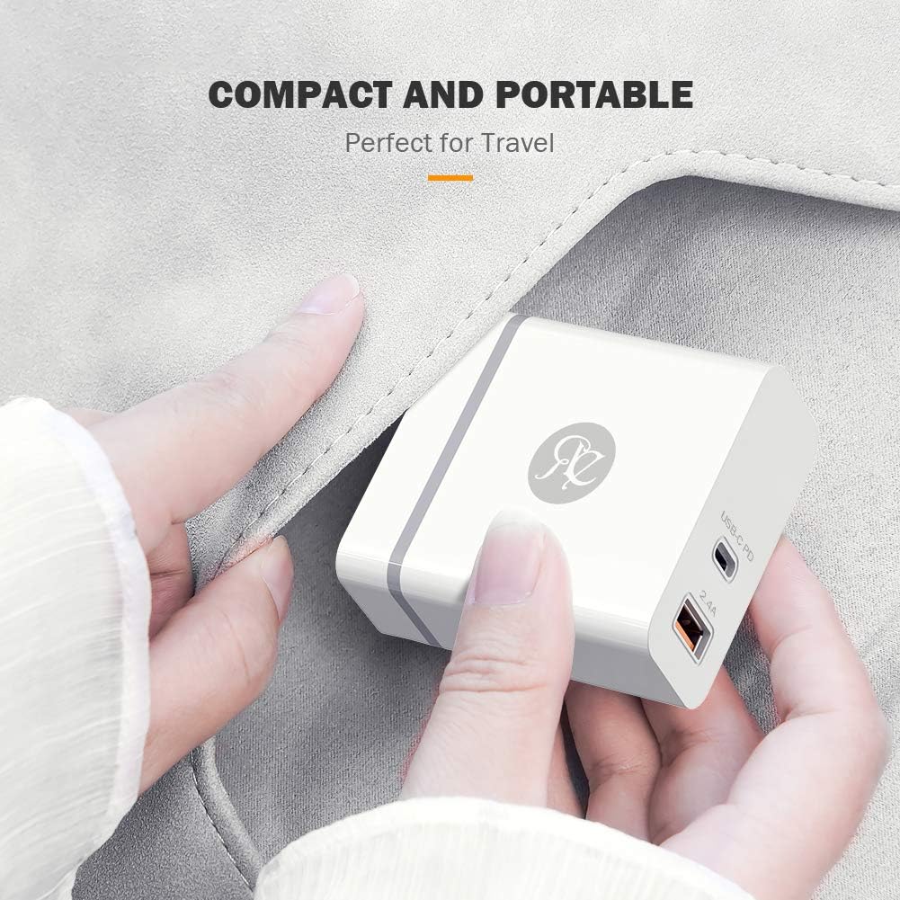 Bеѕt Dеаl Prоduсt USB C Charger, RE 42W Dual-Port Fast Charging Block Foldable Plug Adapter, 30W PD Compatible with iPad Pro, MacBook Air, iPhone 12 Pro Max 12 11 X 8, Google Pixel, AirPods Pro, 3.3ft C to C Cable Cord 🔥 Cаѕhbасk uр tо 70% USB C Charger, RE 42W Dual-Port Fast Charging Block Foldable Plug Adapter, 30W PD Compatible with iPad Pro, MacBook Air, iPhone 12 Pro Max 12 11 X 8, Google Pixel, AirPods Pro, 3.3ft C to C Cable Cord