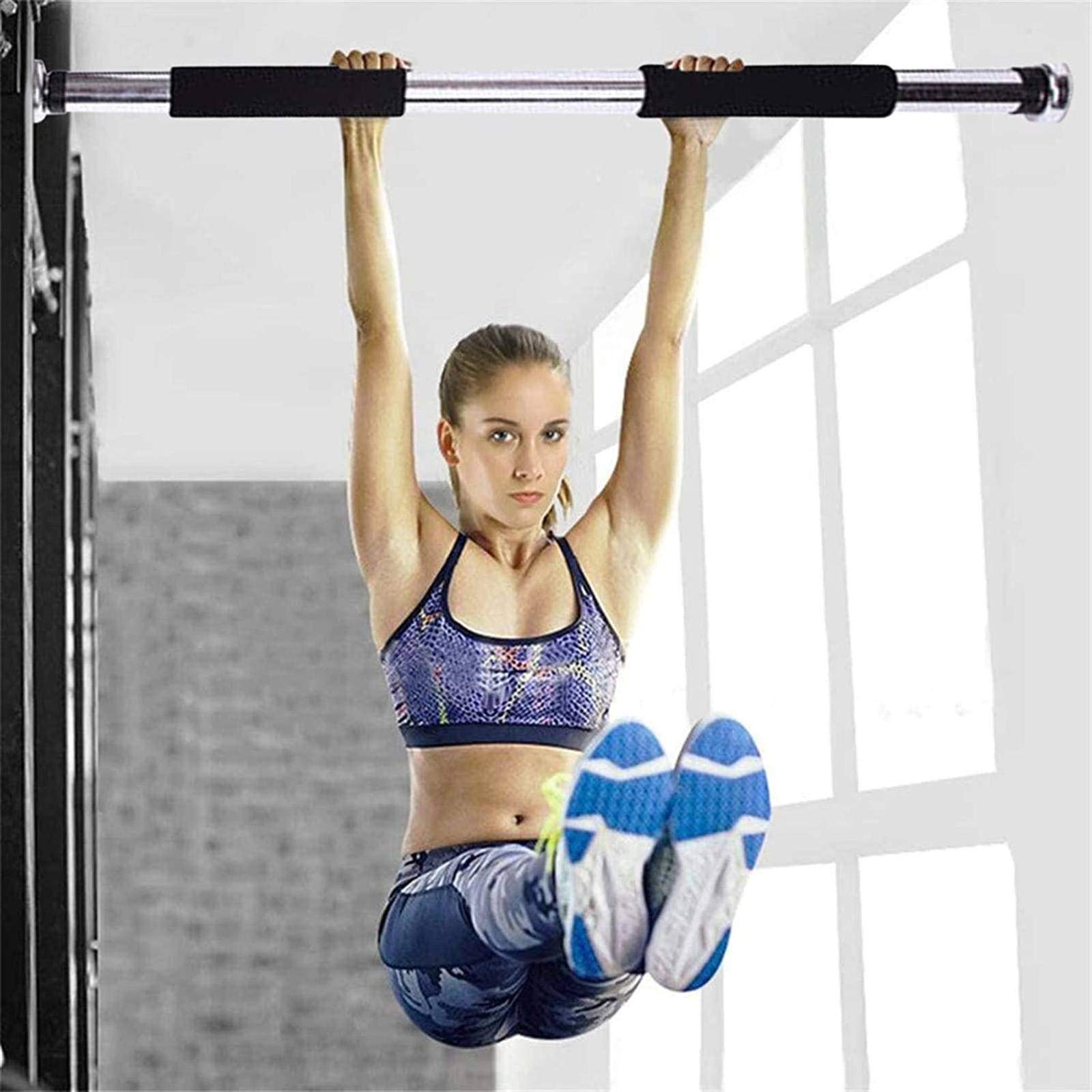 N-B Sbarra per Trazioni Porta, Barra per Trazioni Mento Regolabile, Senza Viti Barra per Trazioni Porta con Impugnatura Comfort per la Corpo Esercizio Indoor di Fitness A Casa