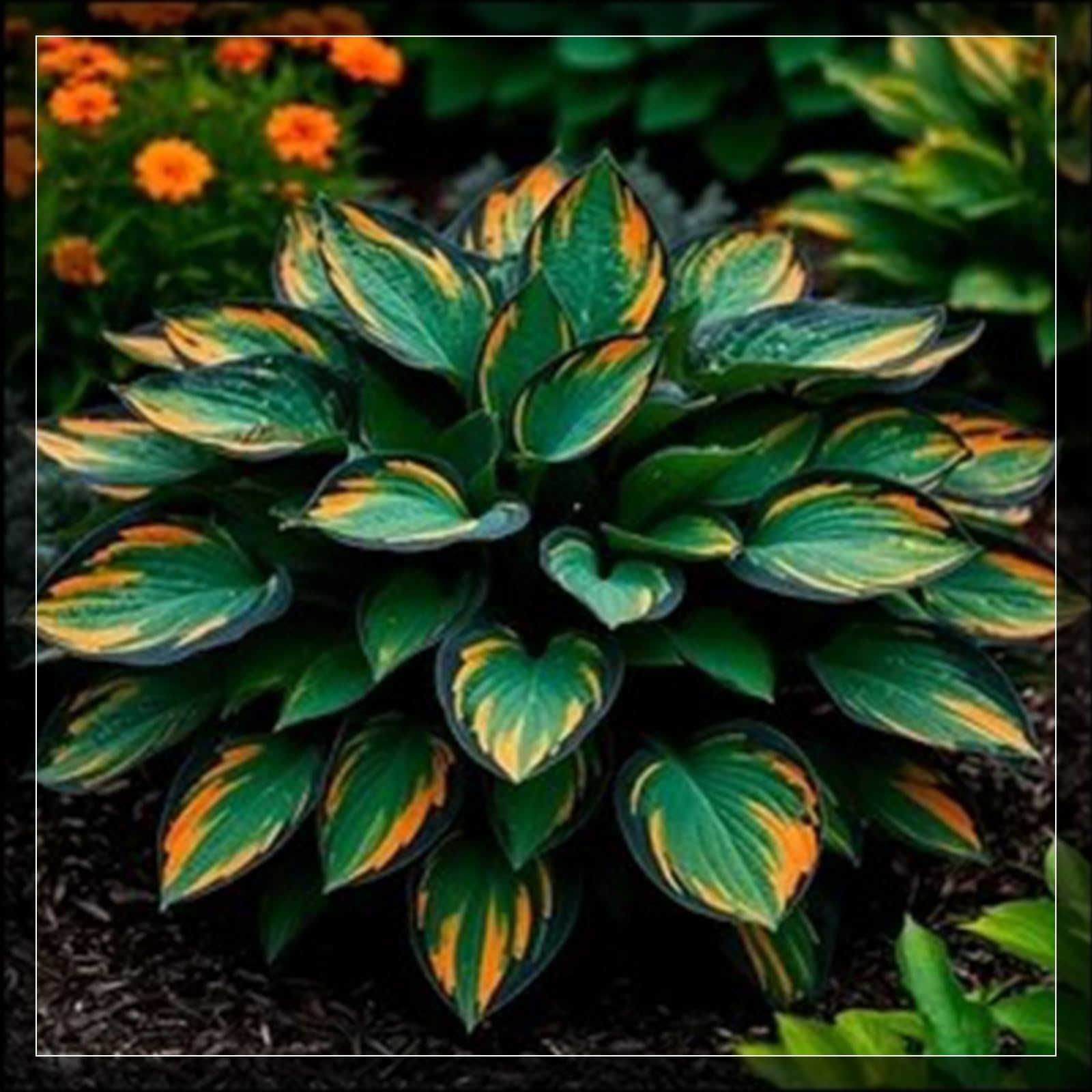 Midnight Blue Heart Hosta Bulbs - Fast Growing for Lush Garden Borders & Landscaping | Excellent Displays-6 Bulbs-F